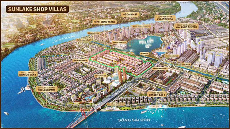 Mở bán Sunlake Shop Villas - Phân khu đẹp nhất Van Phuc City
