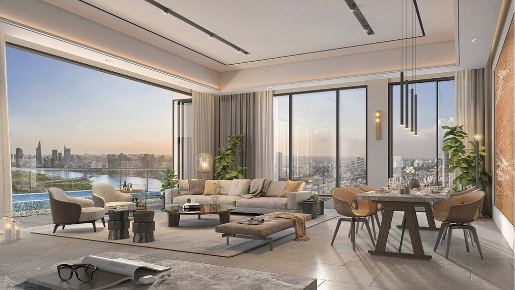 Tầm nhìn vô cực tại penthouse The River Thu Thiem