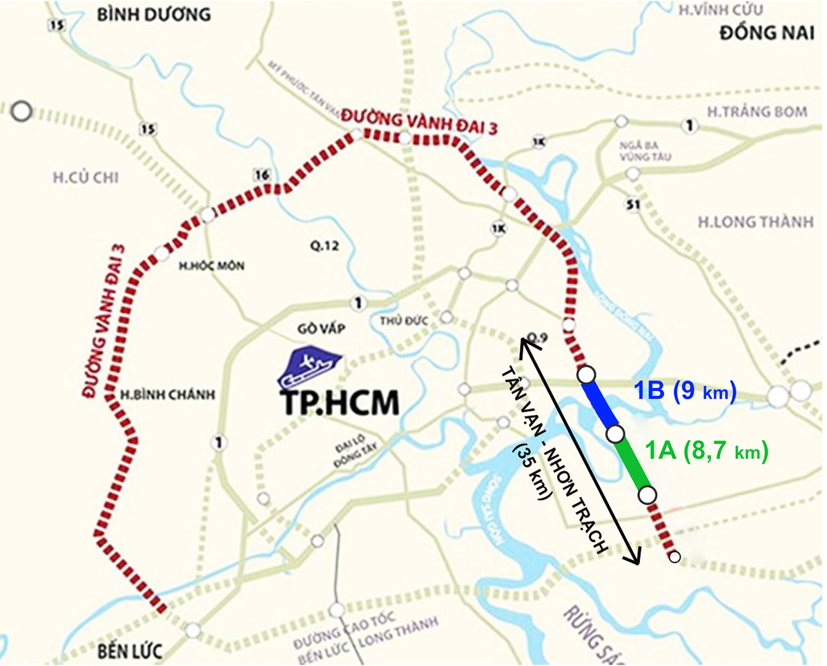 TP HCM bố trí vốn giải phóng mặt bằng 2 km Vành đai 3